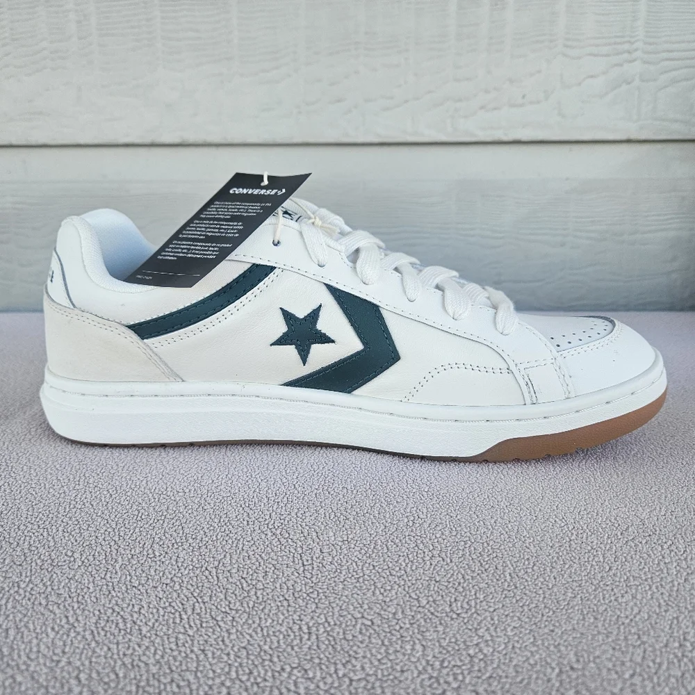 Converse Pro Blaze Classic Ox White Green Low Top Leather Men SZ 10.5 A12404C - Picture 4 of 12